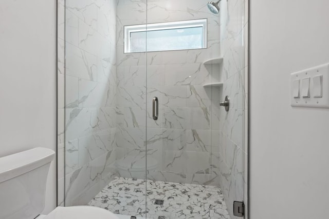 1310 New Settlers Way, Glenville, NC 28736 - full bathroom featuring toilet and a marble finish shower