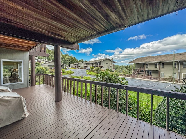 34 Sun Valley Cir Unit 8001, Sky Valley, GA 30537 - wooden terrace with a residential view