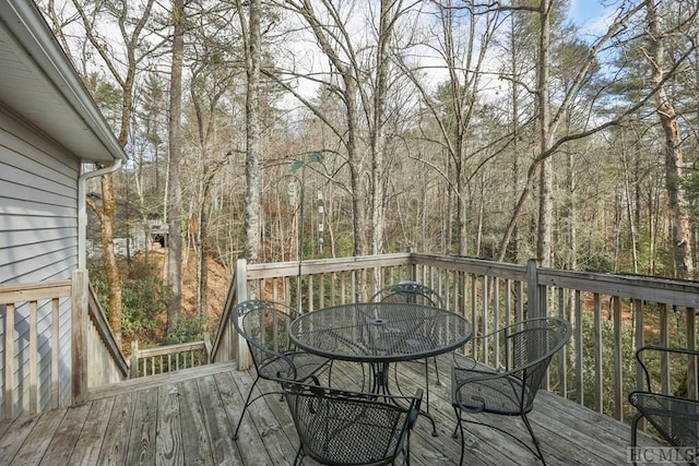 view of wooden deck