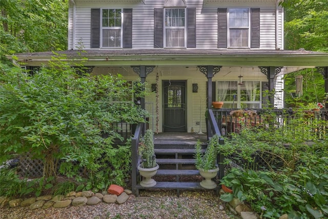 141 Andrews Park Rd, Cullowhee, NC 28723 - view of exterior entry with a porch