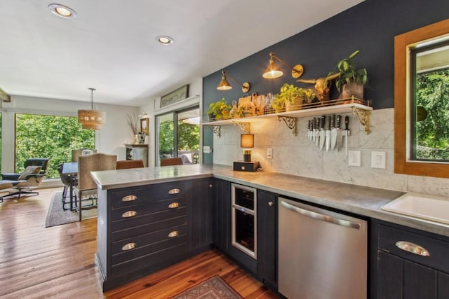 15 Elm Ct, Highlands, NC 28741 - kitchen with dishwasher, open shelves, healthy amount of natural light, and recessed lighting