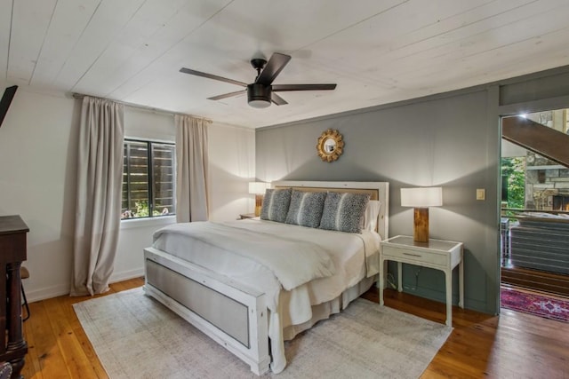 15 Elm Ct, Highlands, NC 28741 - bedroom with wood-type flooring and a ceiling fan