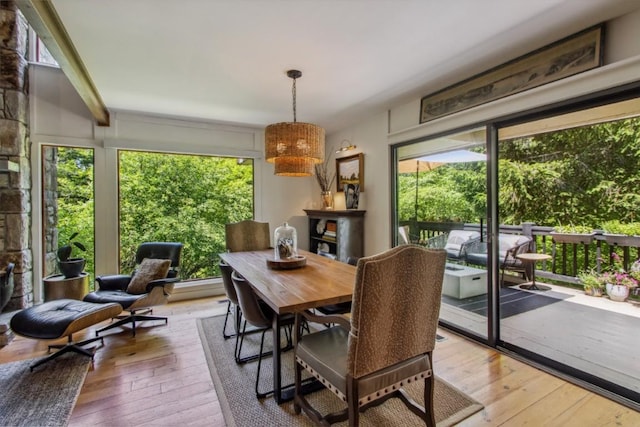 15 Elm Ct, Highlands, NC 28741 - dining space featuring hardwood / wood-style flooring