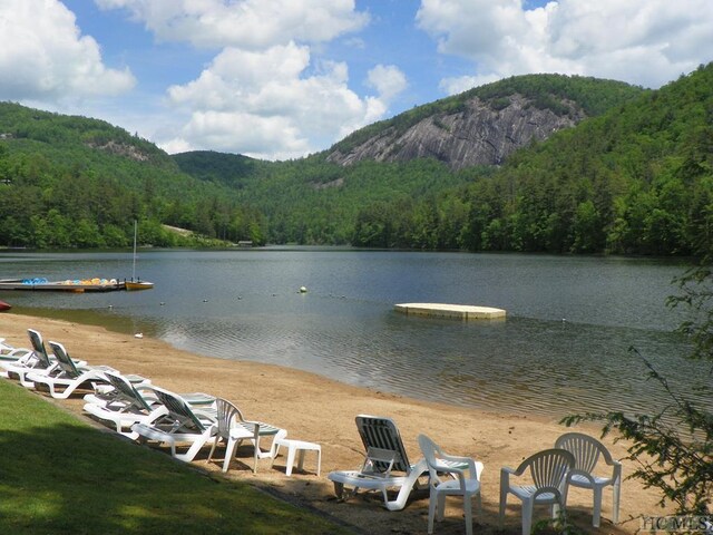 property view of water featuring a mountain view