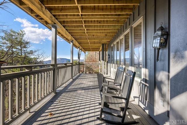 view of wooden terrace