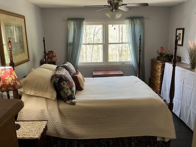 bedroom with ceiling fan