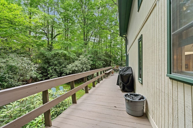 145 Mount Lori Dr, Highlands, NC 28741 - wooden deck with a grill
