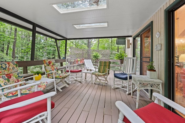145 Mount Lori Dr, Highlands, NC 28741 - sunroom with a skylight