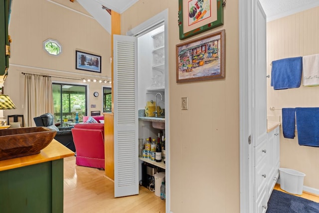 145 Mount Lori Dr, Highlands, NC 28741 - hall featuring crown molding and light wood-style flooring