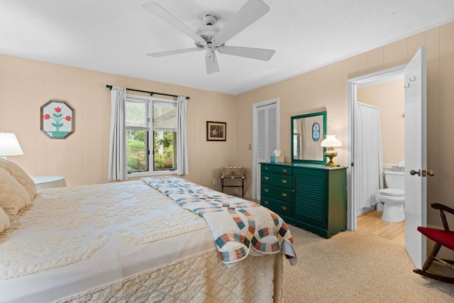 145 Mount Lori Dr, Highlands, NC 28741 - bedroom featuring carpet, a closet, ceiling fan, and connected bathroom