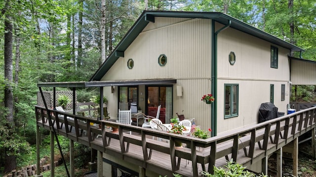 145 Mount Lori Dr, Highlands, NC 28741 - back of house featuring a wooden deck