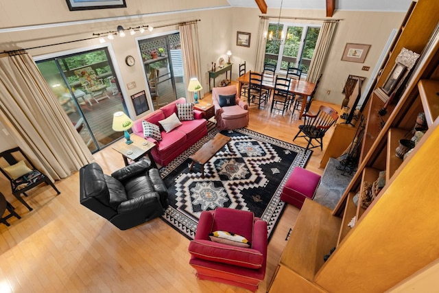 145 Mount Lori Dr, Highlands, NC 28741 - living room with wood finished floors