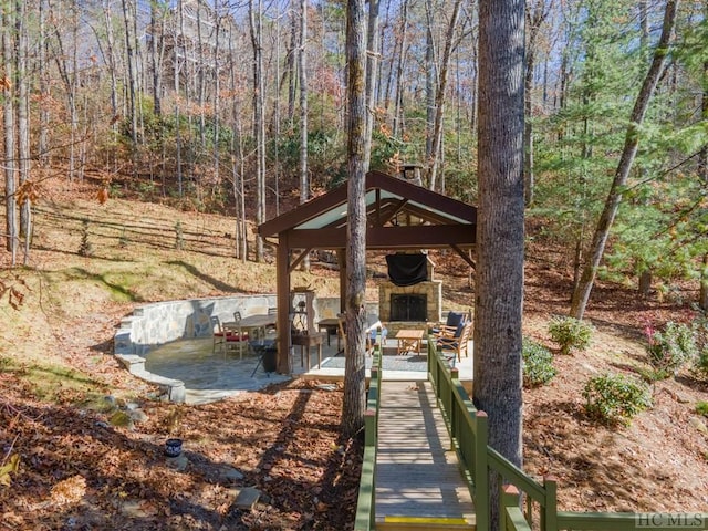 dock area with a patio area