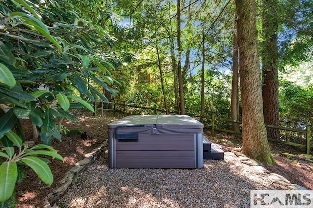 43 Chimney Pt, Lake Toxaway, NC 28747 - view of yard featuring a hot tub