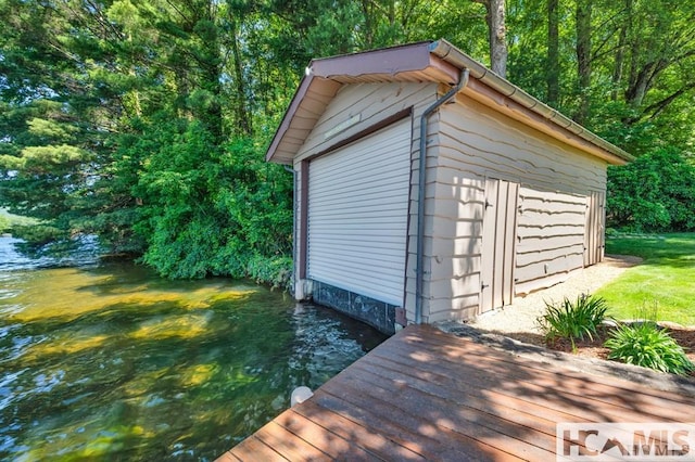 43 Chimney Pt, Lake Toxaway, NC 28747 - view of outdoor structure with a water view