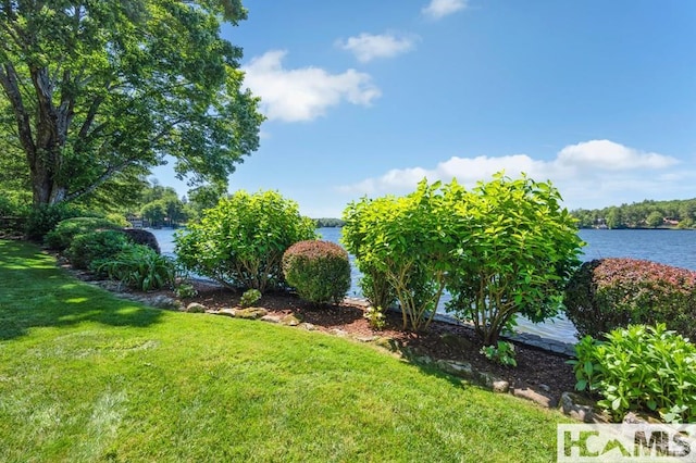 43 Chimney Pt, Lake Toxaway, NC 28747 - view of grassy yard with a water view