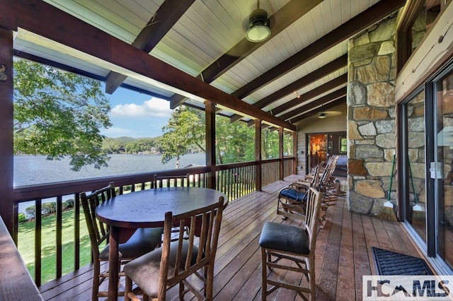 43 Chimney Pt, Lake Toxaway, NC 28747 - deck featuring a water view