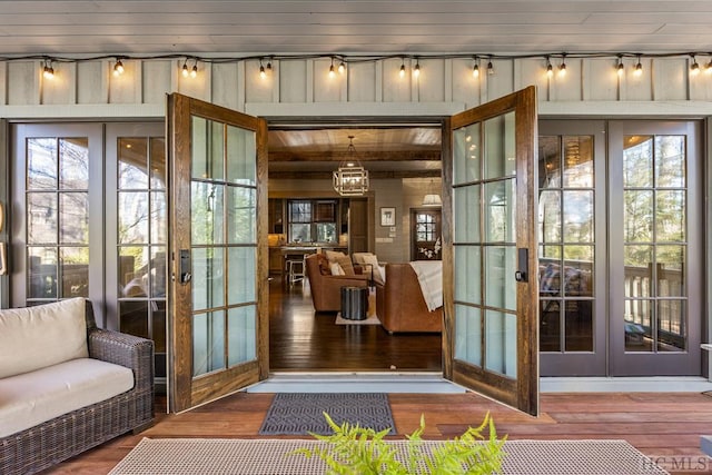 interior space featuring french doors