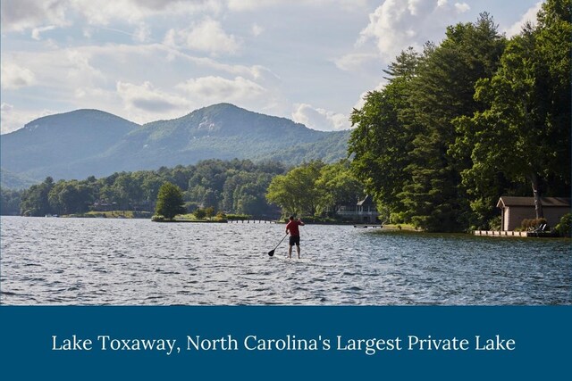 145 Island Point Rd, Lake Toxaway, NC 28747 - water view with a mountain backdrop