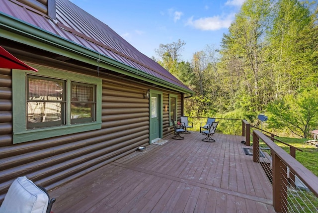 view of wooden terrace