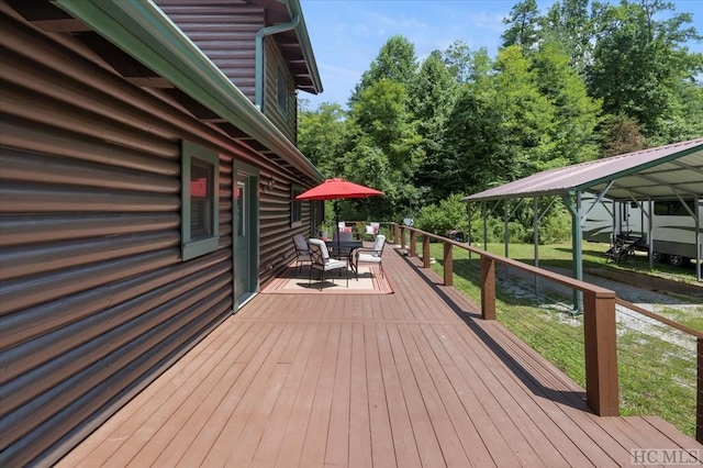 view of wooden terrace