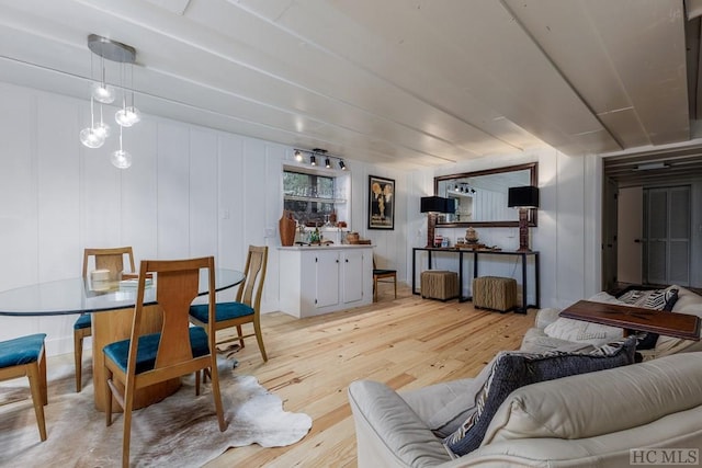 interior space with light wood-type flooring