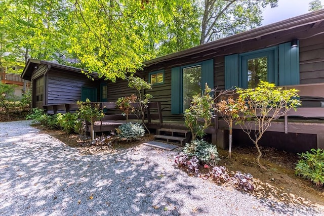 exterior space with a deck