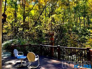 178 Whetstone Gap Rd, Lake Toxaway, NC 28747 - deck featuring a wooded view