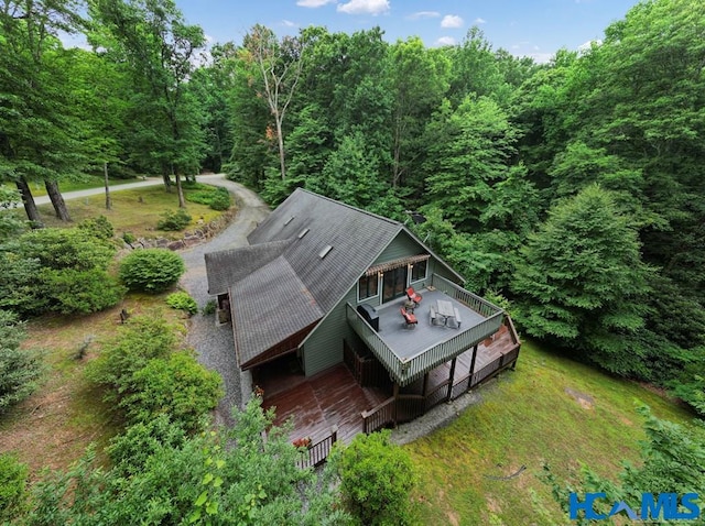 178 Whetstone Gap Rd, Lake Toxaway, NC 28747 - aerial view of property and surrounding area with a heavily wooded area