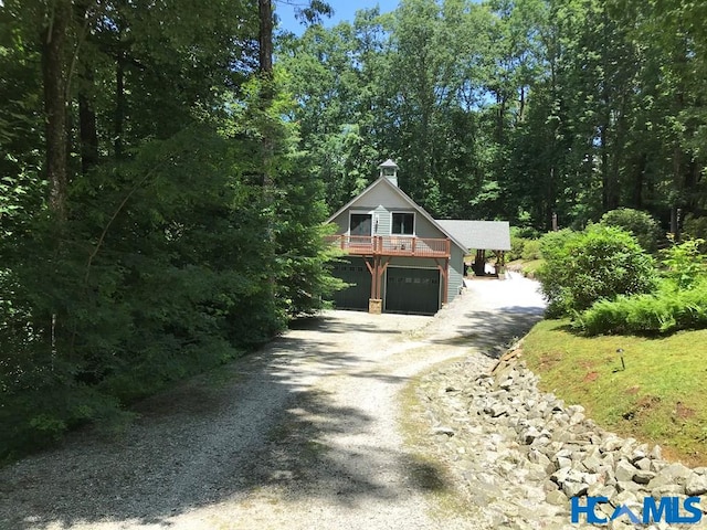178 Whetstone Gap Rd, Lake Toxaway, NC 28747 - view of front of property featuring driveway and a deck