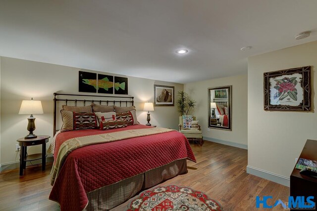 178 Whetstone Gap Rd, Lake Toxaway, NC 28747 - bedroom featuring wood finished floors, baseboards, and recessed lighting