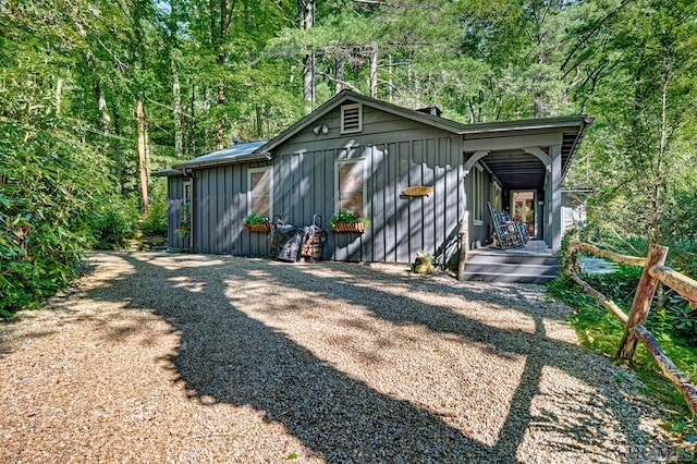 exterior space featuring a porch