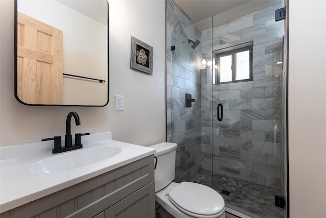 67 Chipmunk Trl, Glenville, NC 28736 - bathroom with toilet, vanity, and a stall shower