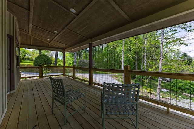 67 Chipmunk Trl, Glenville, NC 28736 - view of wooden deck