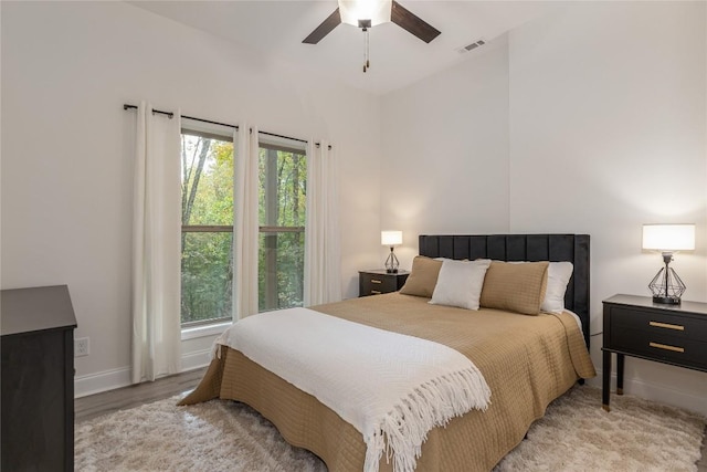 44 No End Cir, Cullowhee, NC 28723 - bedroom with ceiling fan and wood finished floors