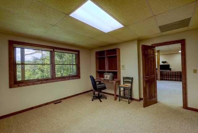 40 Piney Ridge Ct, Sapphire, NC 28774 - office featuring carpet floors and a drop ceiling