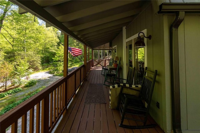 view of wooden deck