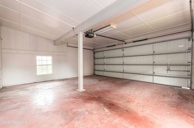 garage featuring a garage door opener