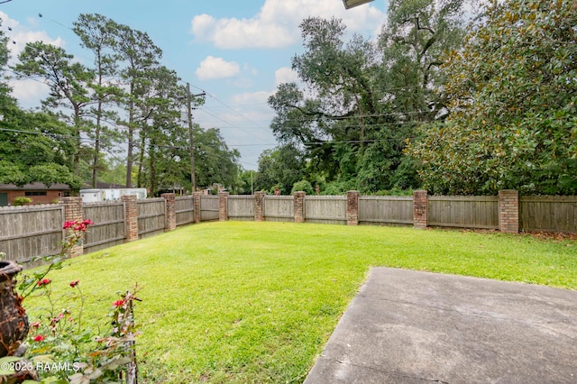 view of yard with a patio