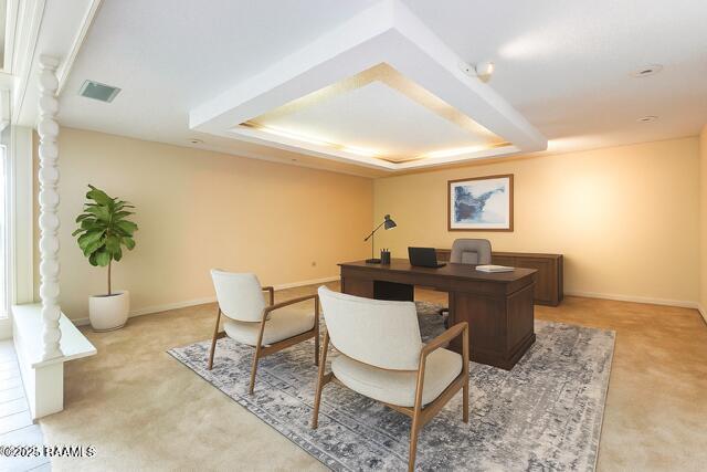 1721 Jane St, New Iberia, LA 70560 - office area with light colored carpet and baseboards