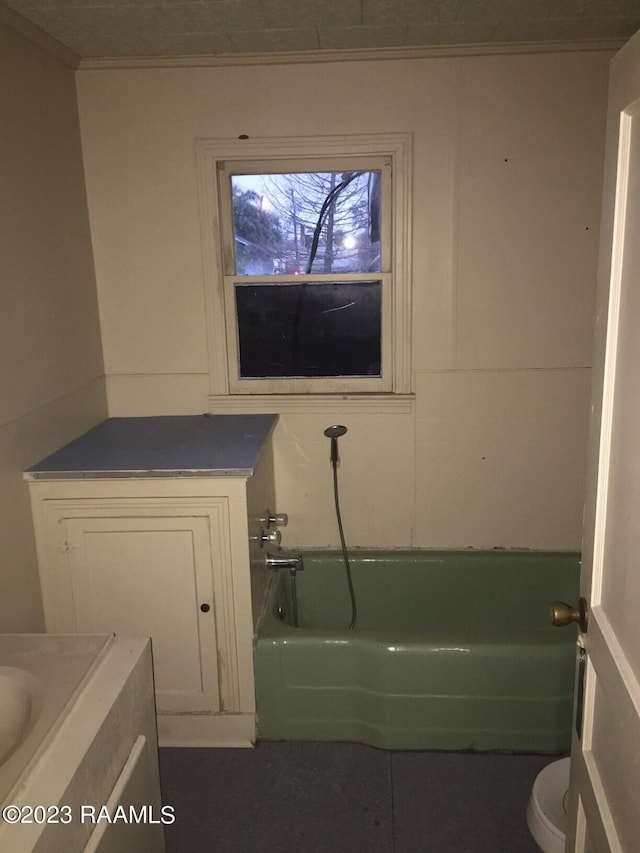 bathroom featuring toilet and vanity