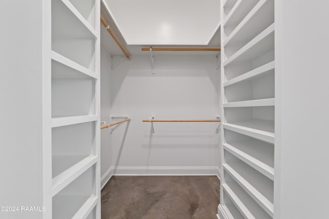 view of walk in closet