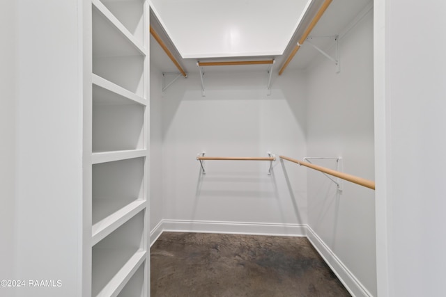 view of walk in closet