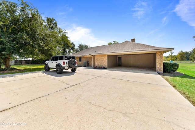 view of home's exterior featuring a yard