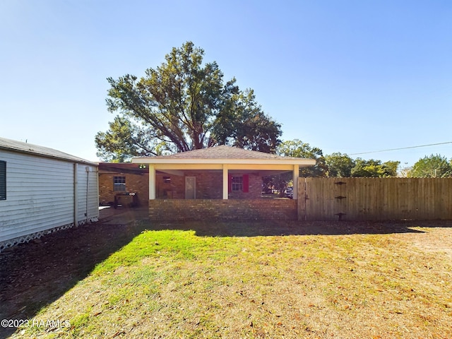 exterior space featuring a yard