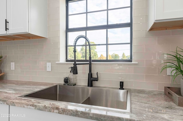 details with backsplash and sink