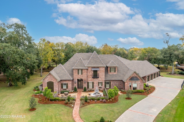 view of front of home featuring a front yard