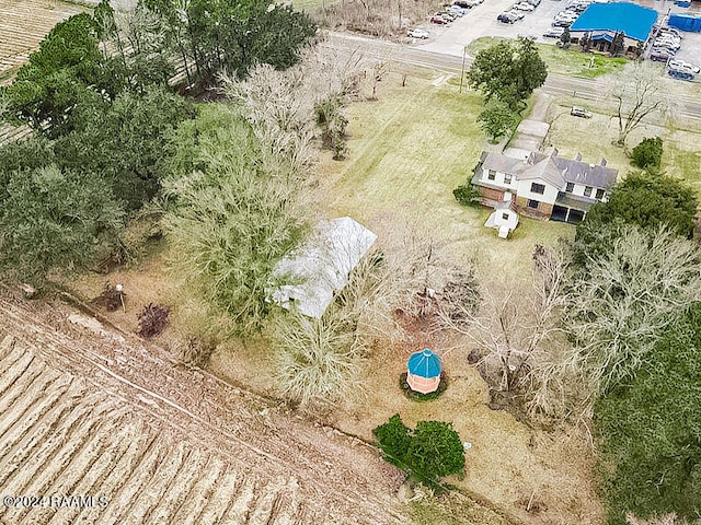 aerial view featuring a rural view