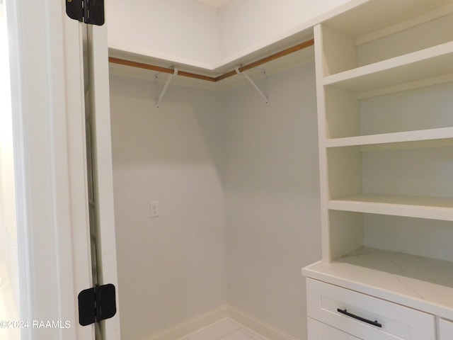 view of walk in closet