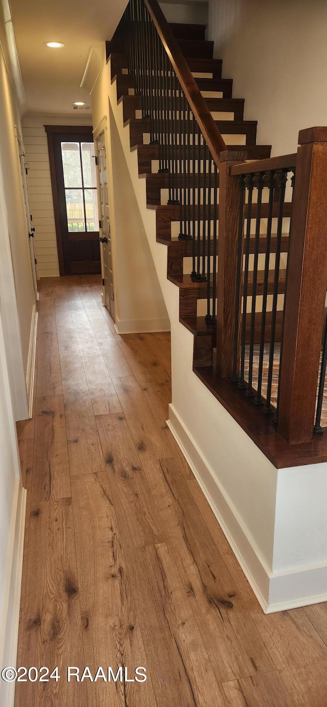 interior space featuring wood-type flooring